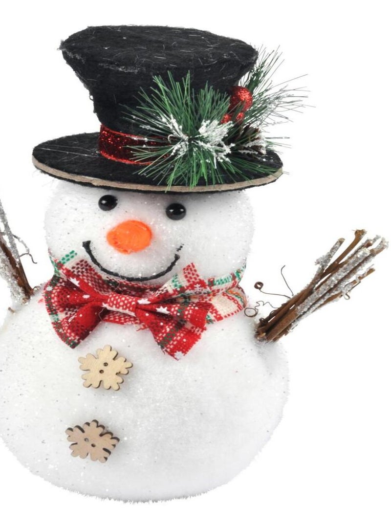 Bonhomme de neige avec chapeau noir Blanc - Kiabi