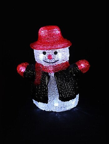 Bonhomme de neige avec sa veste à LED