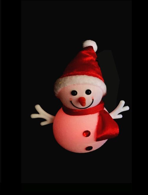 Bonnet lumineux 'Noël' - anthracite/rouge - Kiabi - 8.00€