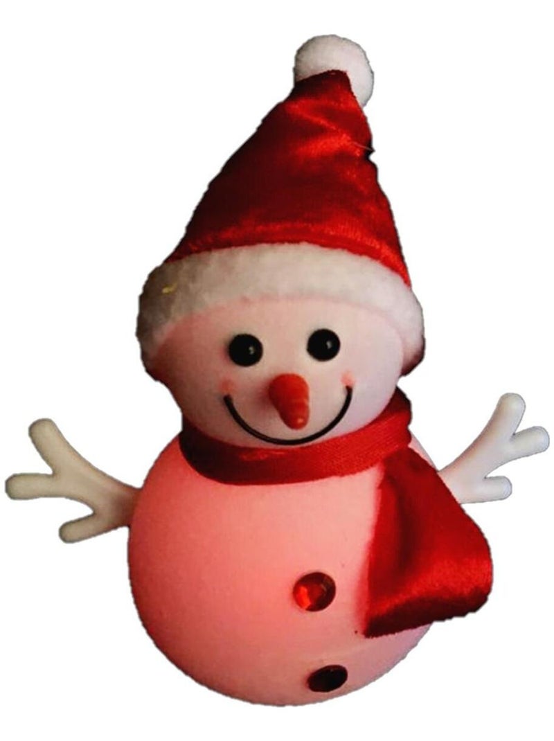 Bonhomme de neige bonnet rouge lumineux Blanc - Kiabi