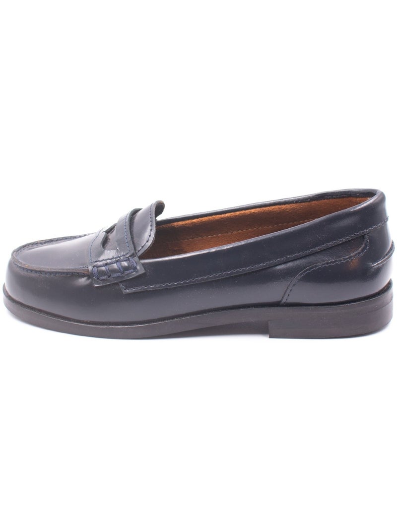 Boni Aspen – Mocassins Fille En Cuir - Boni Aspen – Mocassins fille en cuir Bleu marine - Kiabi