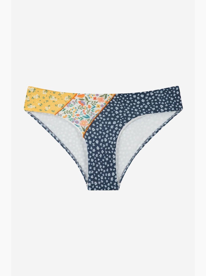 Bonita bas de bikini hipster à fleurs penti Bleu marine - Kiabi