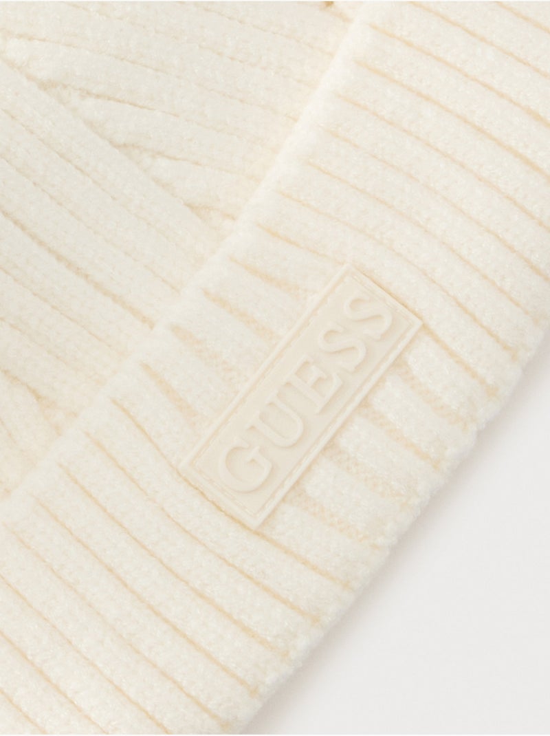 Bonnet à double pompons - guess kids Blanc - Kiabi