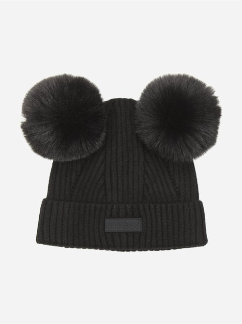 Bonnet à double pompons - guess kids - Kiabi