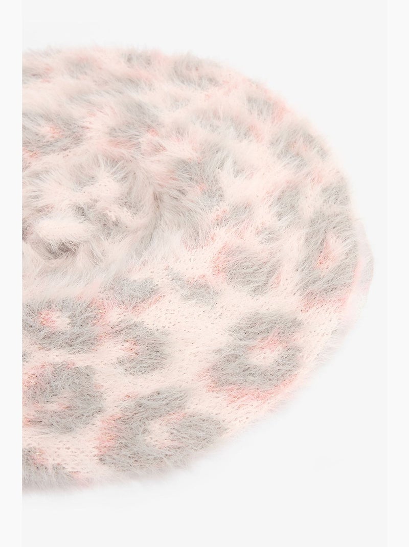 Bonnet à motif léopard pour fille penti Blanc cassé - Kiabi