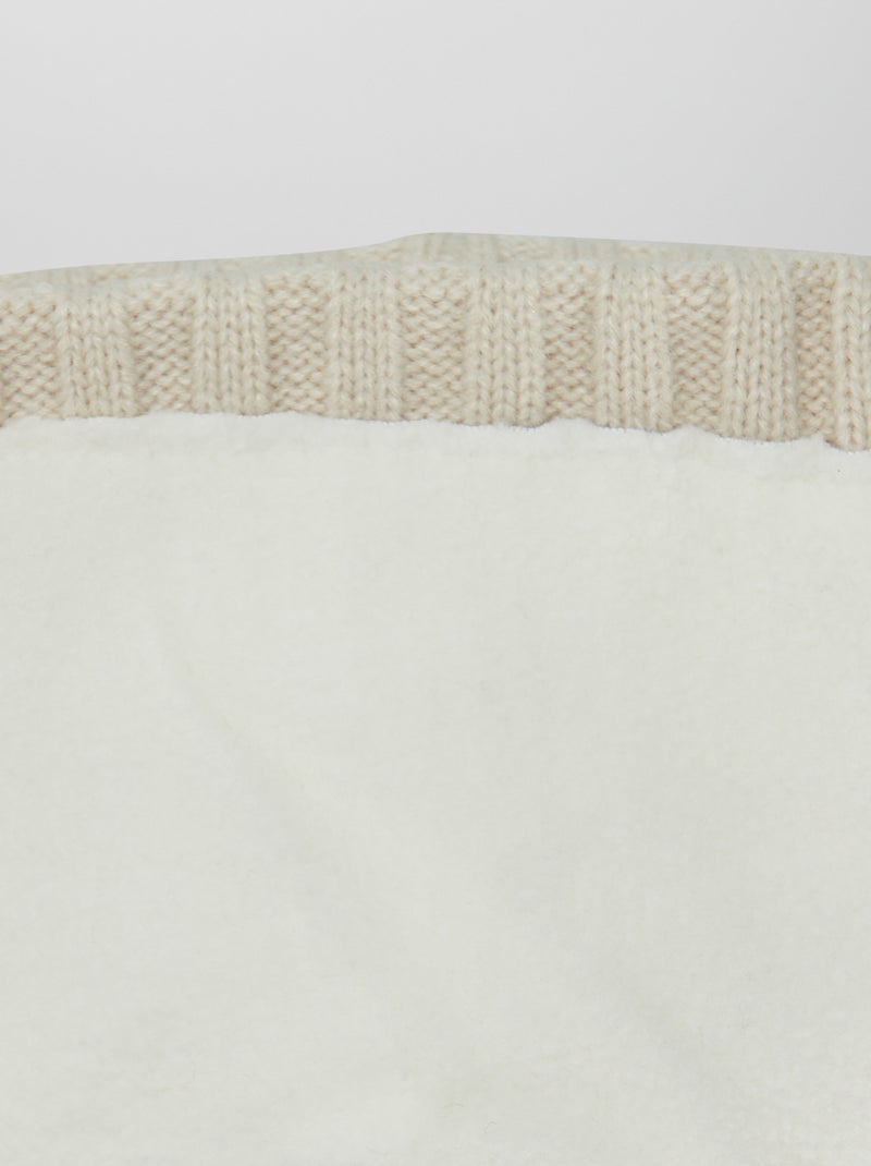 Bonnet à pompon Beige - Kiabi