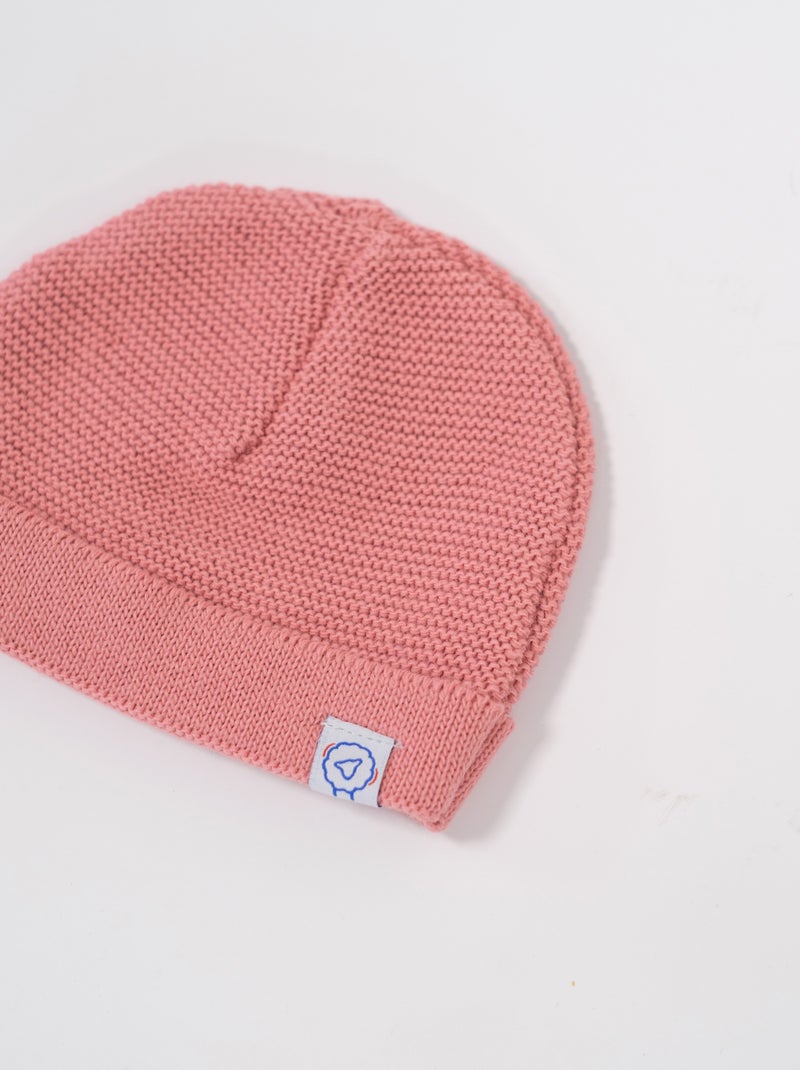 Bonnet à Revers Court Rose - Kiabi