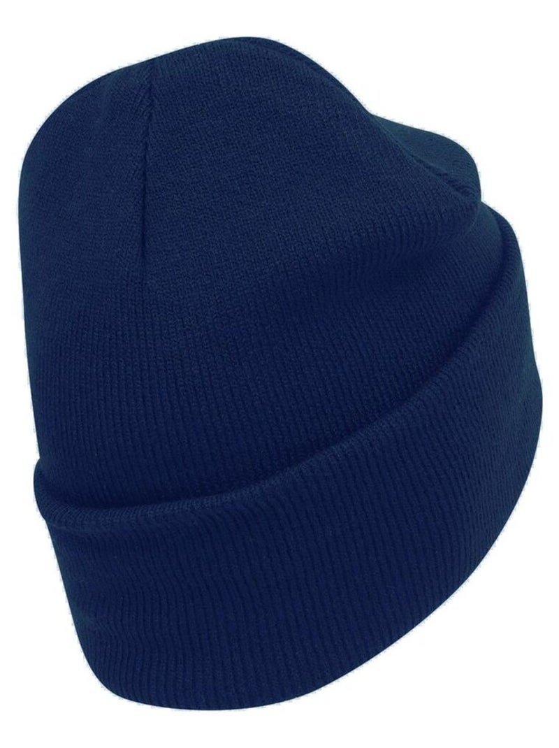 Bonnet à revers en coton biologique original - beechfield Bleu marine - Kiabi