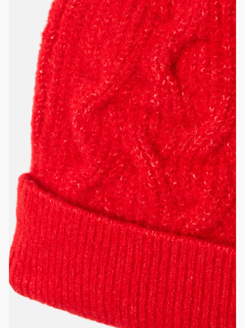 Bonnet à torsades Thermolactyl - Damart Rouge - Kiabi