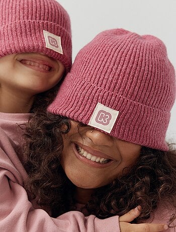 Bonnet adulte en maille - Kiabi