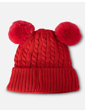 Bonnet avec doublure en polaire et pompon Kebello