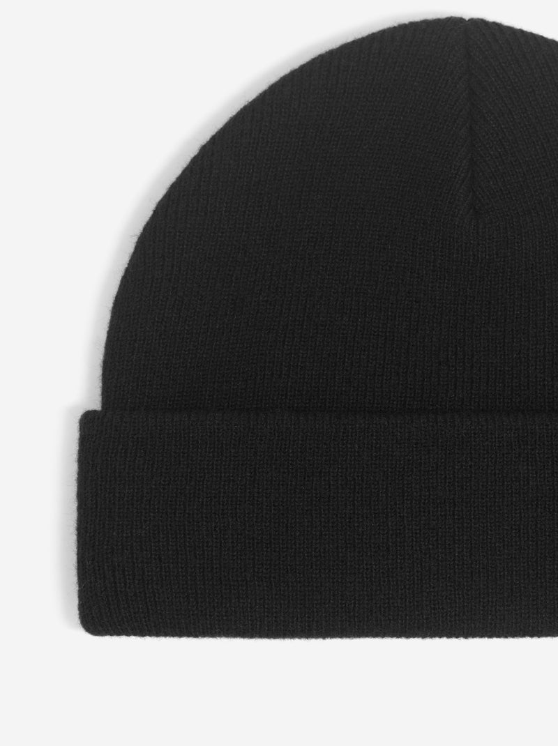 Bonnet avec étiquette devant Noir - Kiabi