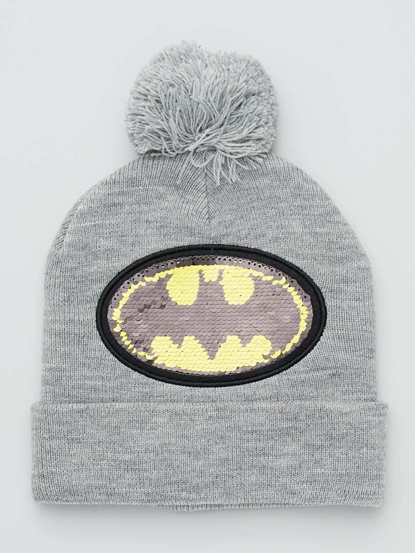 Bonnet 'Batman' gris chiné - Kiabi