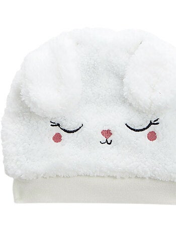 Bonnet b?b? en sherpa + moufles Alaska