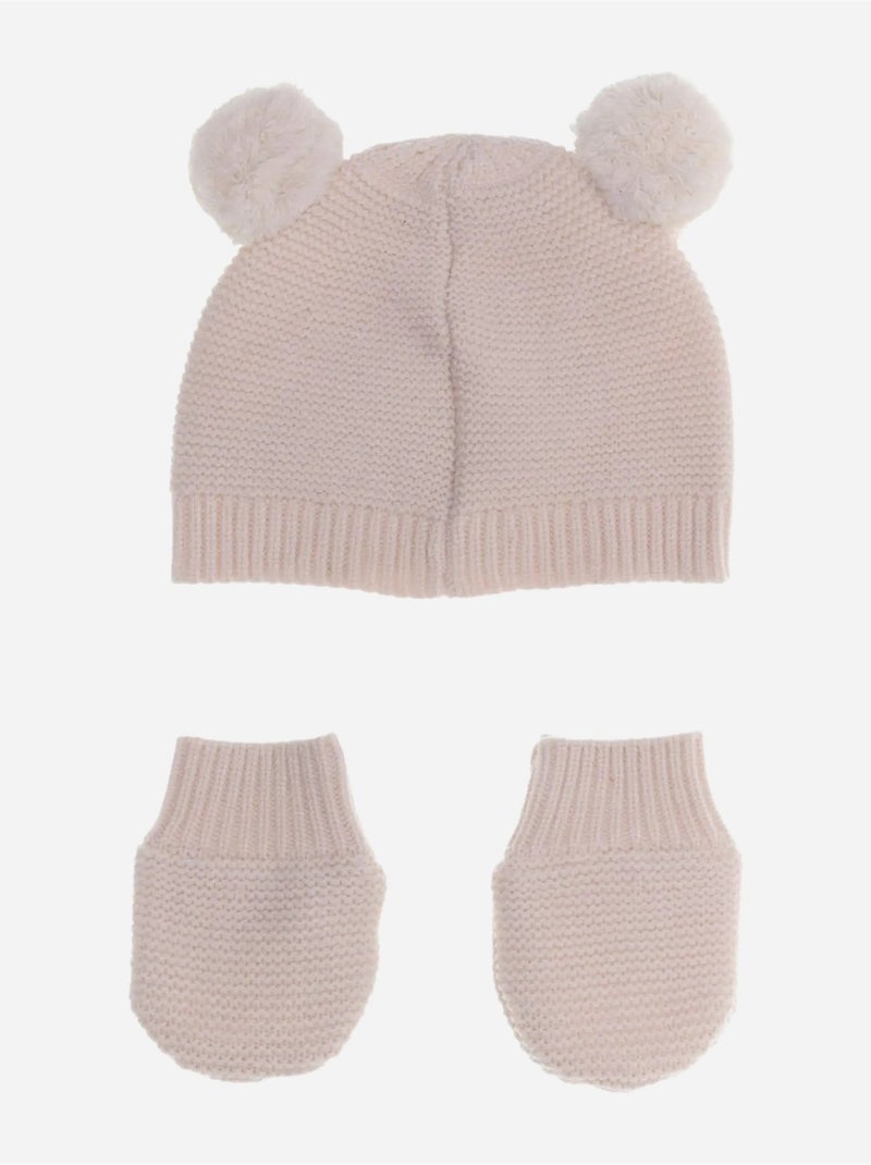 Bonnet bébé 2 pièces - guess kids Blanc cassé - Kiabi