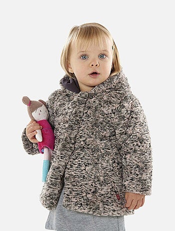 BONNET BEBE /CHAPKA FILLE FOURRURE