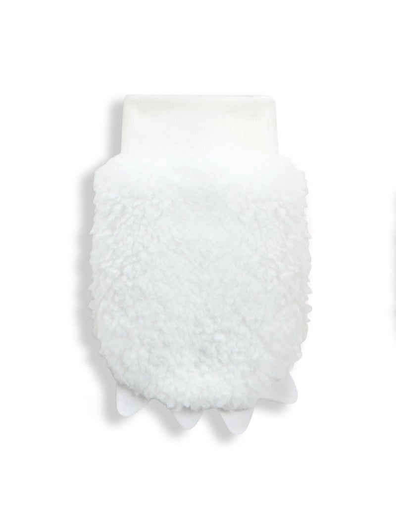 Bonnet bébé en sherpa + moufles Alaska Ecru - Kiabi