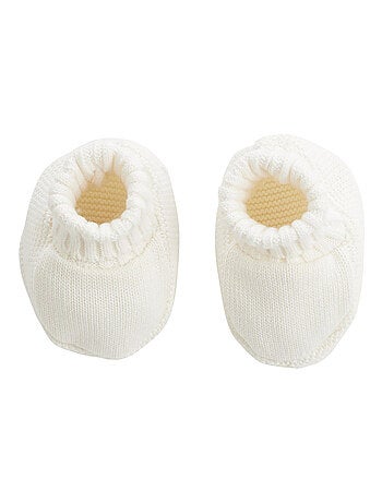 Bonnet bébé et chaussons en tricot Hello Baby