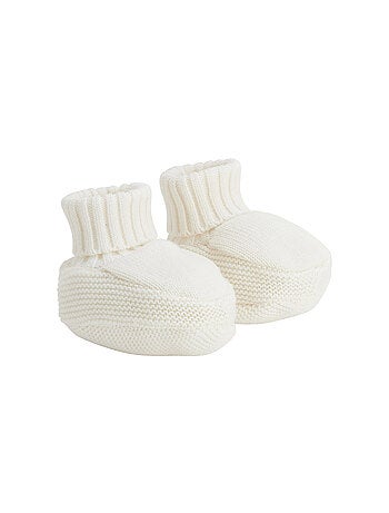 Bonnet bébé et chaussons en tricot Hello Baby