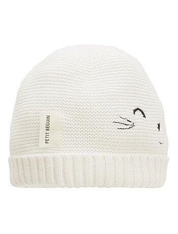 Bonnet bébé et chaussons en tricot Hello Baby