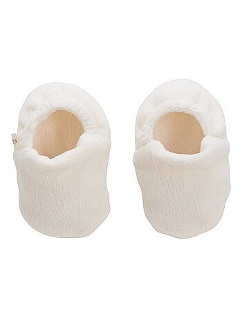 Bonnet bébé et chaussons en velours Zeste d'amour