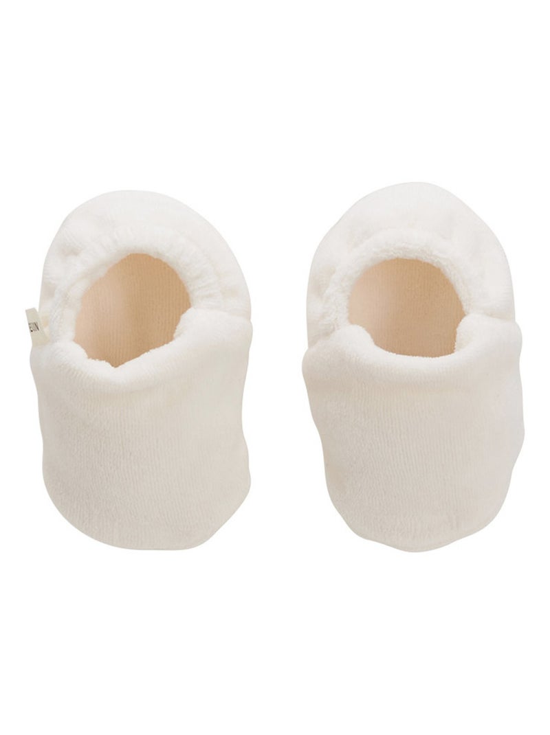 Bonnet bébé et chaussons en velours Zeste d'amour Ecru - Kiabi