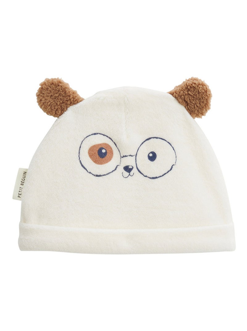 Bonnet bébé et chaussons en velours Zeste d'amour Ecru - Kiabi