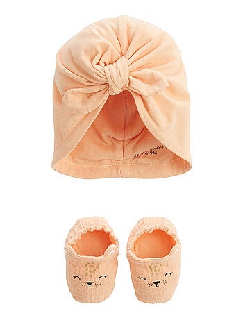Bonnet bébé et chaussons Sierra