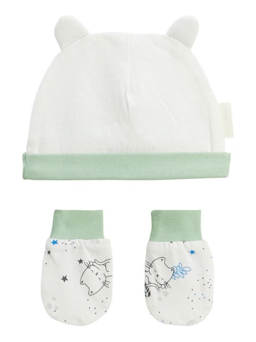 Bonnet bébé et moufles anti-griffures Chatmallow - Kiabi