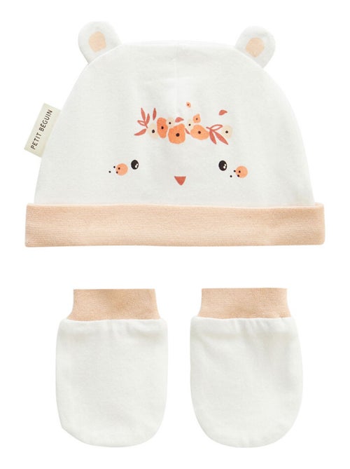 Bonnet bébé et moufles anti-griffures Miss Plume - Kiabi