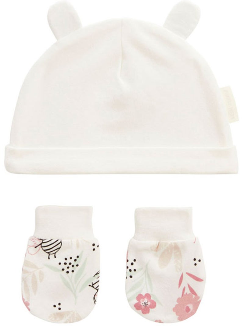 Bonnet bébé et moufles anti-griffures Mya Ecru - Kiabi