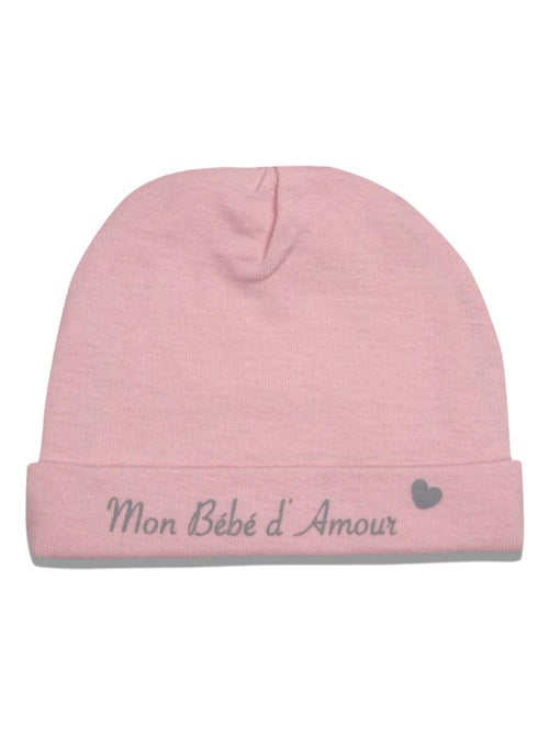 Bonnet bébé naissance "Mon Bébé d'Amour" LES CHATOUNETS - Kiabi