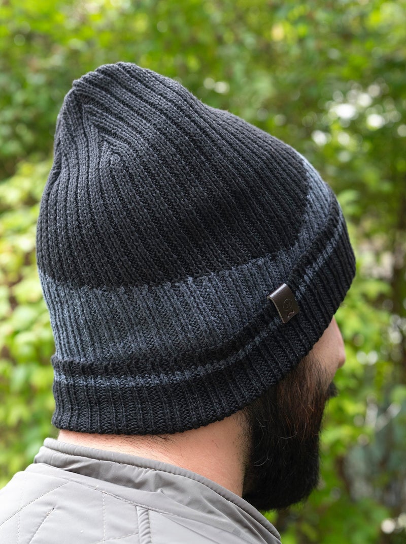 Bonnet bicolor homme Isotoner Noir - Kiabi