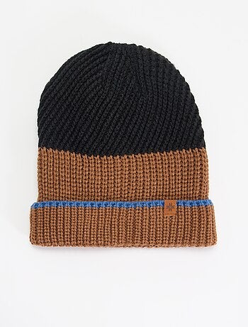 Bonnet bicolore avec revers