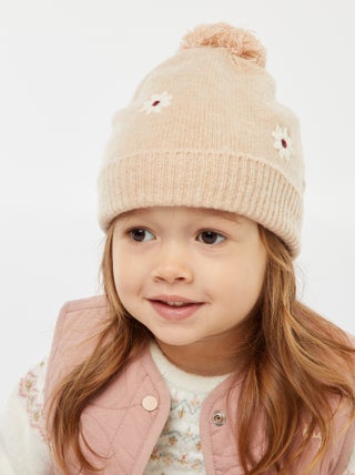 Bonnet brodé en coton