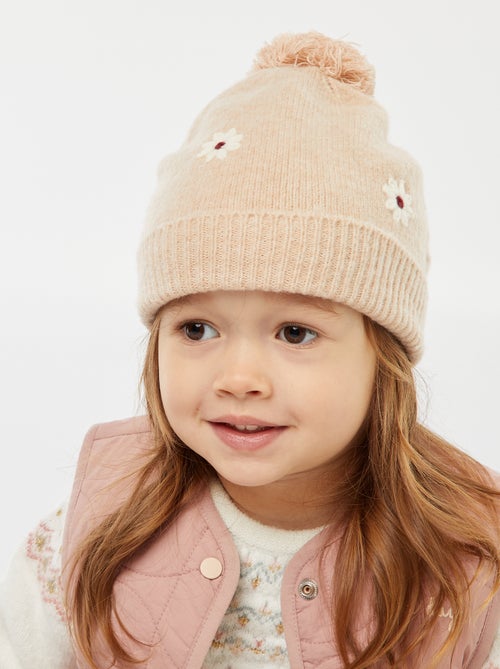 Bonnet brodé en coton - Kiabi