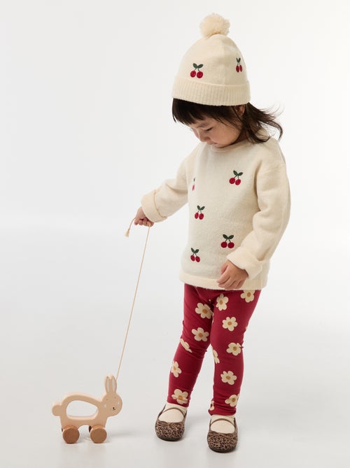 Bonnet brodé en coton - Kiabi