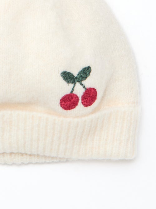 Bonnet brodé en coton - Kiabi