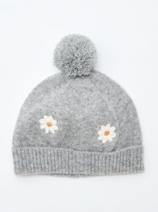 Bonnet brodé en coton