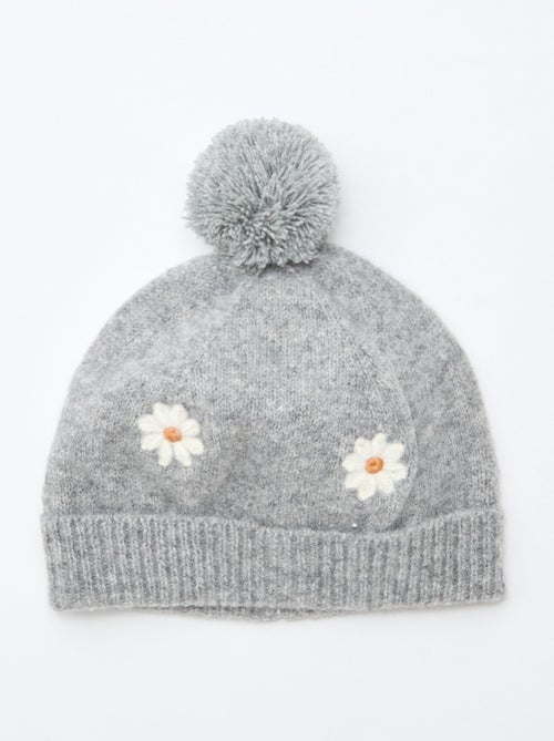 Bonnet brodé en coton - Kiabi