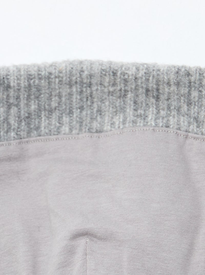Bonnet brodé en coton Gris - Kiabi