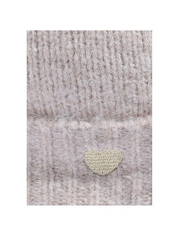 Bonnet chaud avec laine et broderie c¿ur - AFIBEL