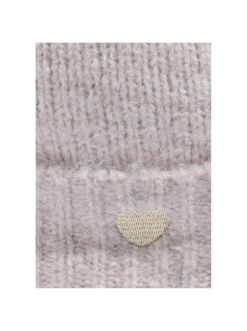 Bonnet chaud avec laine et broderie c¿ur - AFIBEL - Kiabi