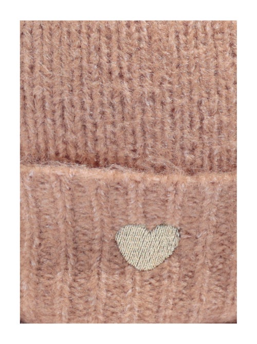 Bonnet chaud avec laine et broderie c¿ur - AFIBEL - Kiabi