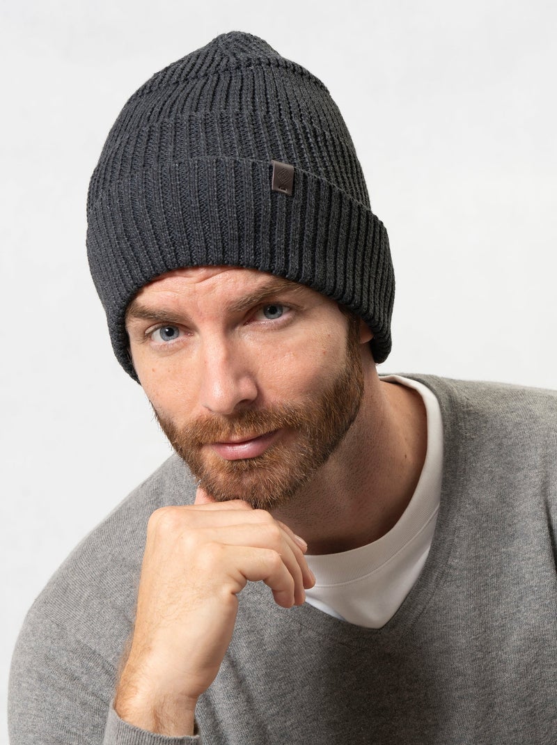 Bonnet chaud, doublé polaire recyclée homme Isotoner Gris - Kiabi