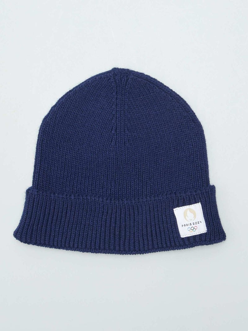 Bonnet côtelé - Paris 2024 - Made in France Bleu - Kiabi