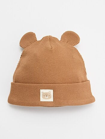 Bonnet côtelé avec oreilles