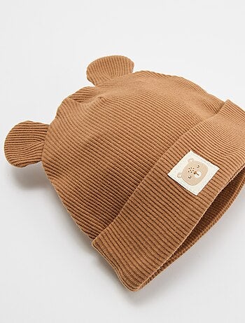 Bonnet côtelé avec oreilles