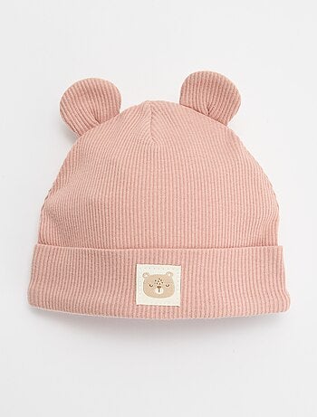 Bonnet côtelé avec oreilles