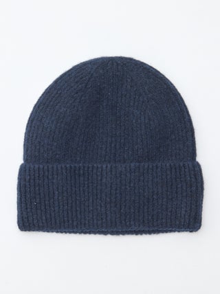 Bonnet côtelé avec revers